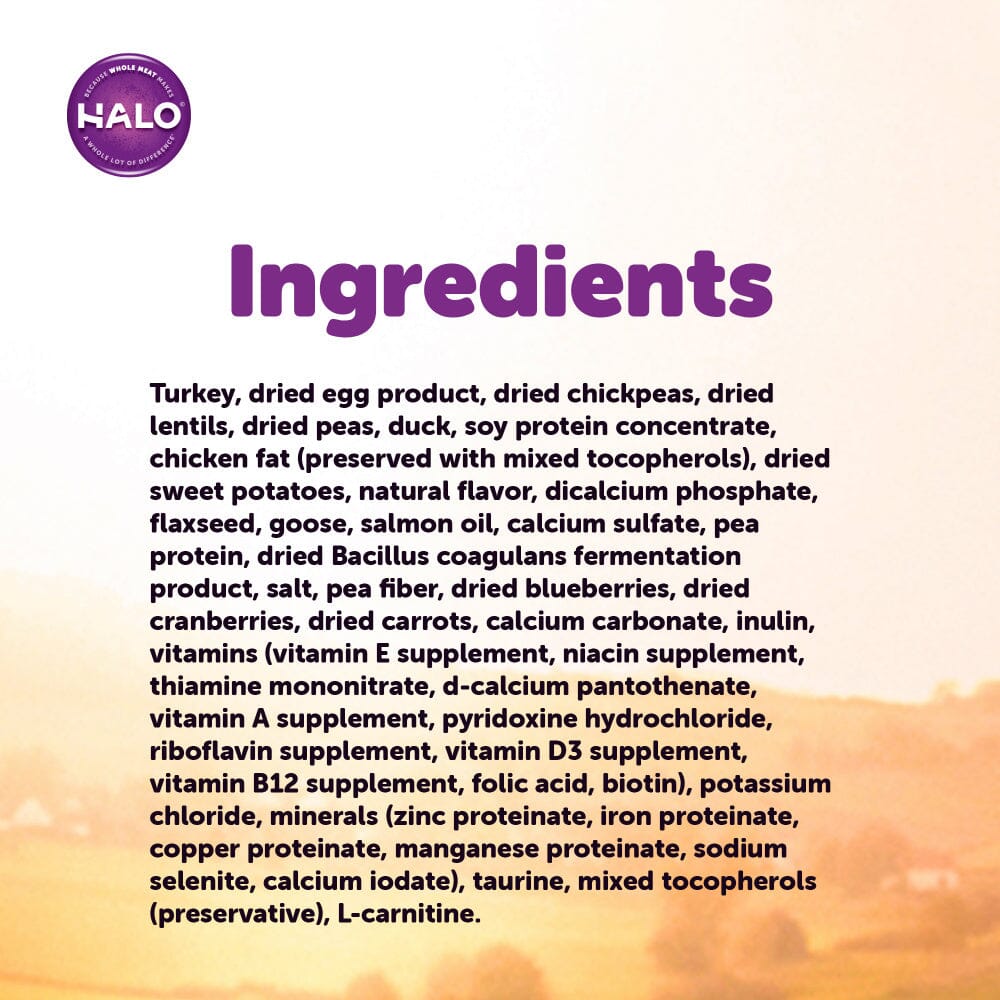 Halo Small Breed Holistic Grain Free Game Bird Medley Dry Dog Food