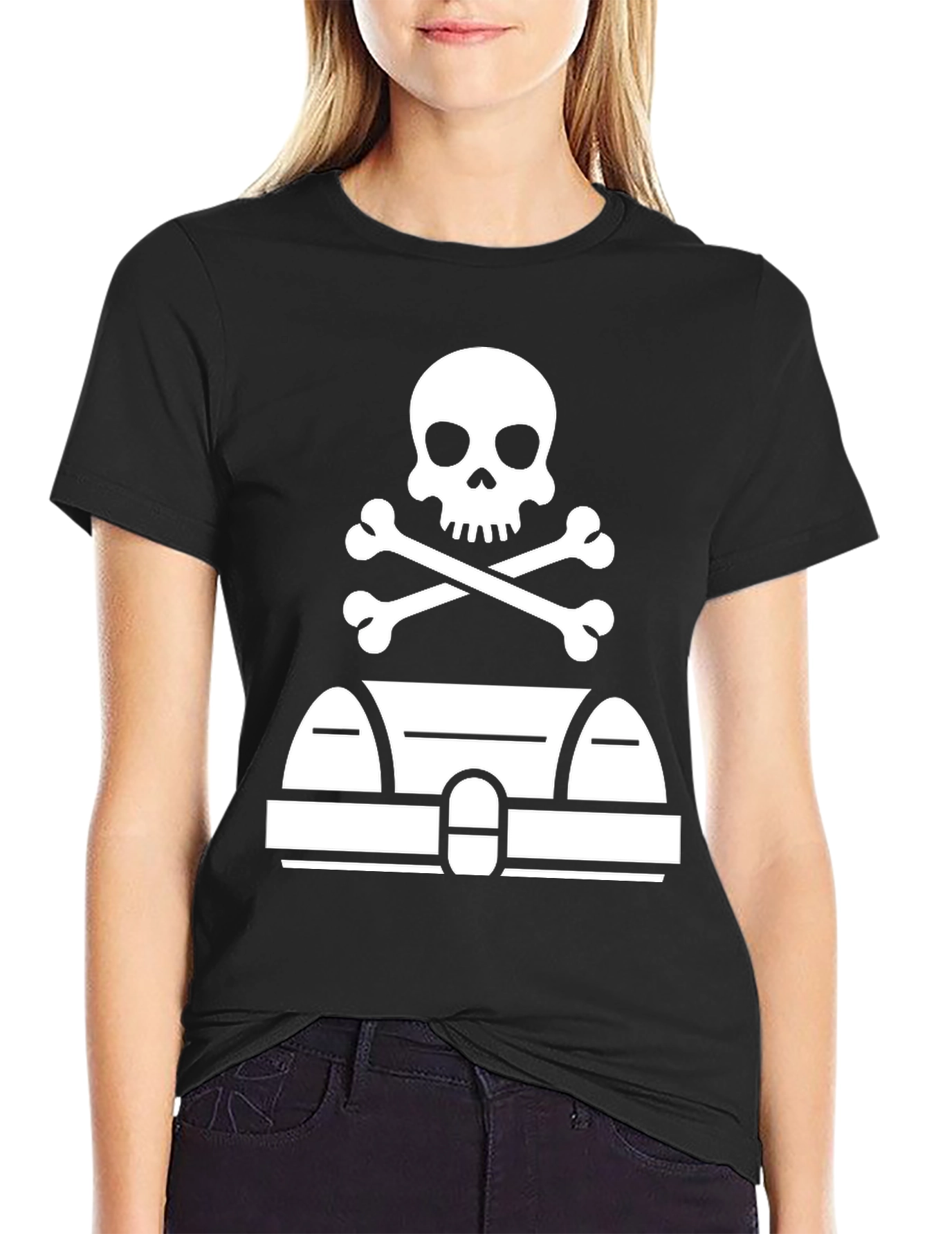 Pirate Tomb T-Shirt - Skull & Crossbones Graphic Tee
