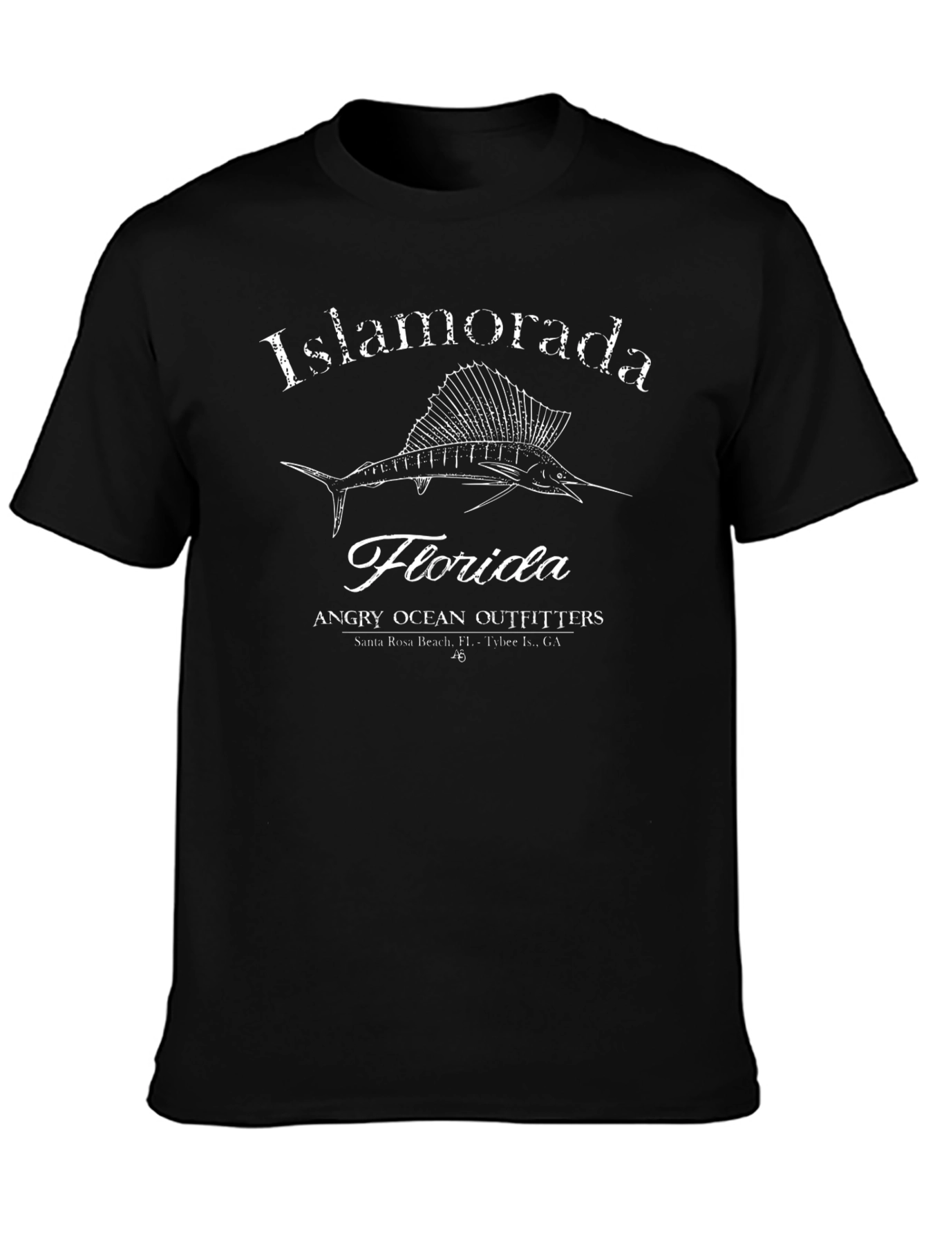 Islamorada Florida Fishing T-Shirt - Black