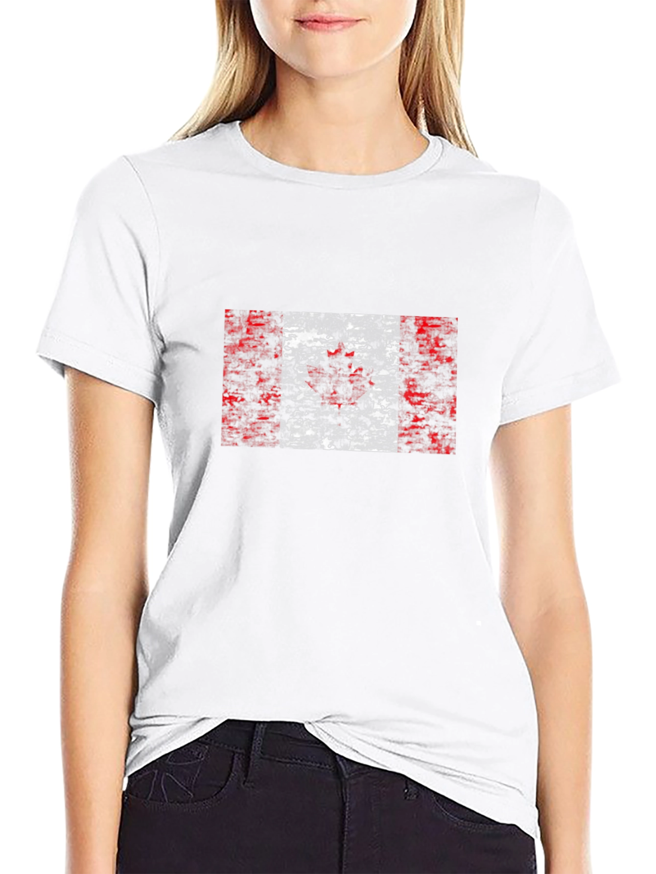 Canadian Flag Graphic Black T-Shirt