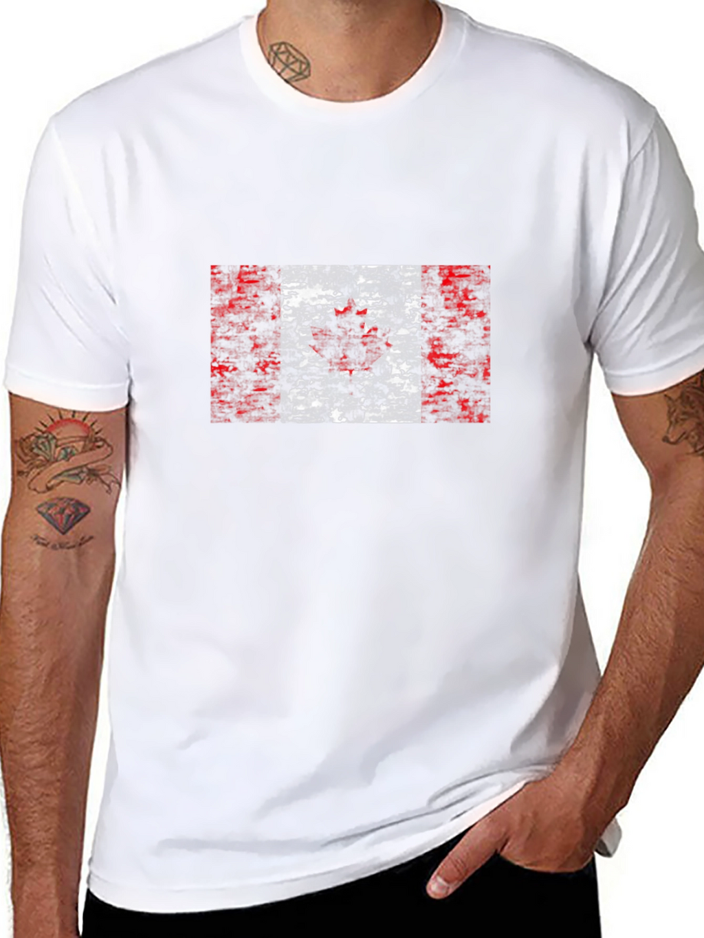Canadian Flag Graphic Black T-Shirt