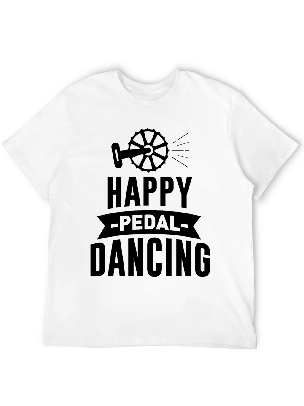 Happy Pedal Dancing Graphic Tee - Black