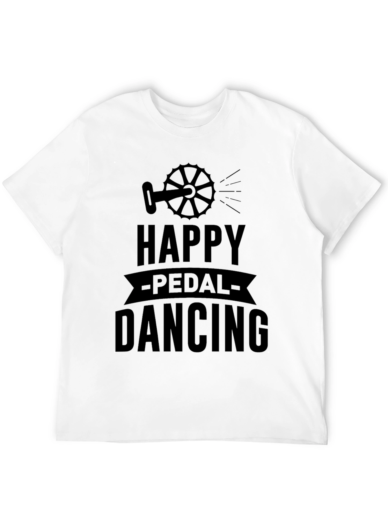 Happy Pedal Dancing Graphic Tee - Black