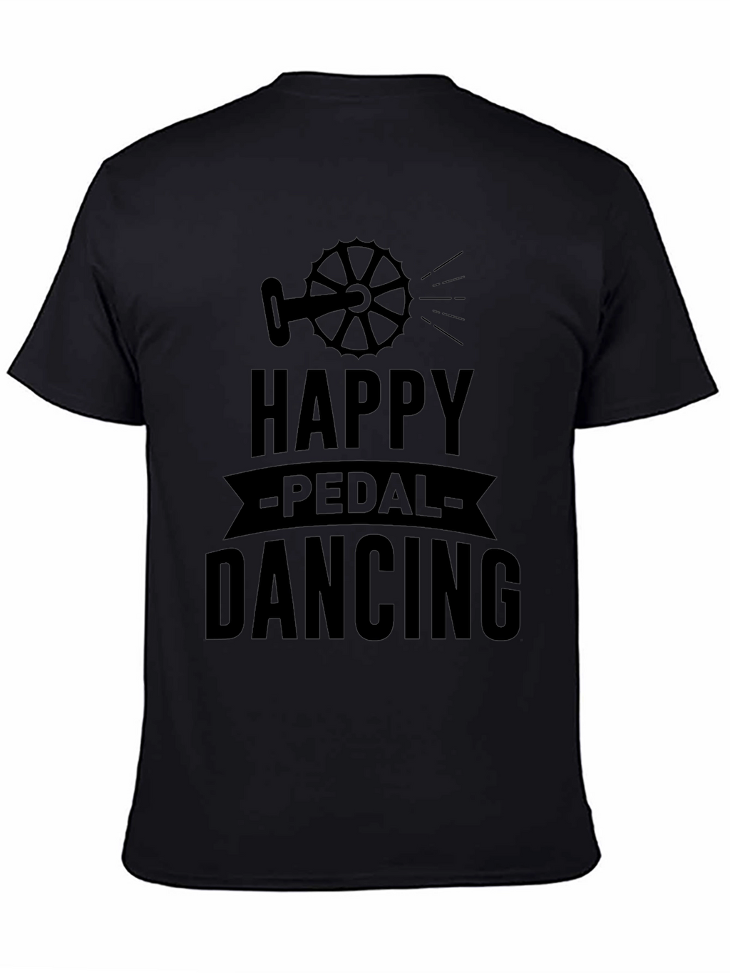 Happy Pedal Dancing Graphic Tee - Black