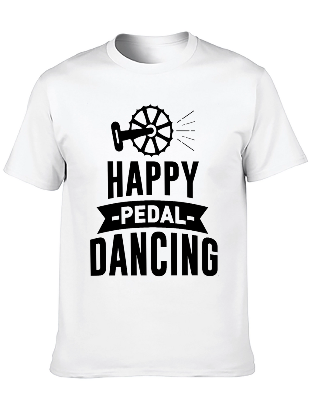 Happy Pedal Dancing Graphic Tee - Black