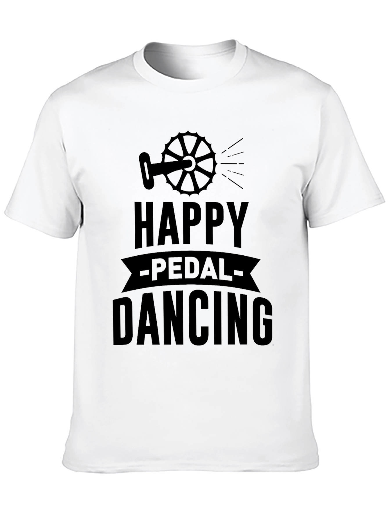Happy Pedal Dancing Graphic Tee - Black
