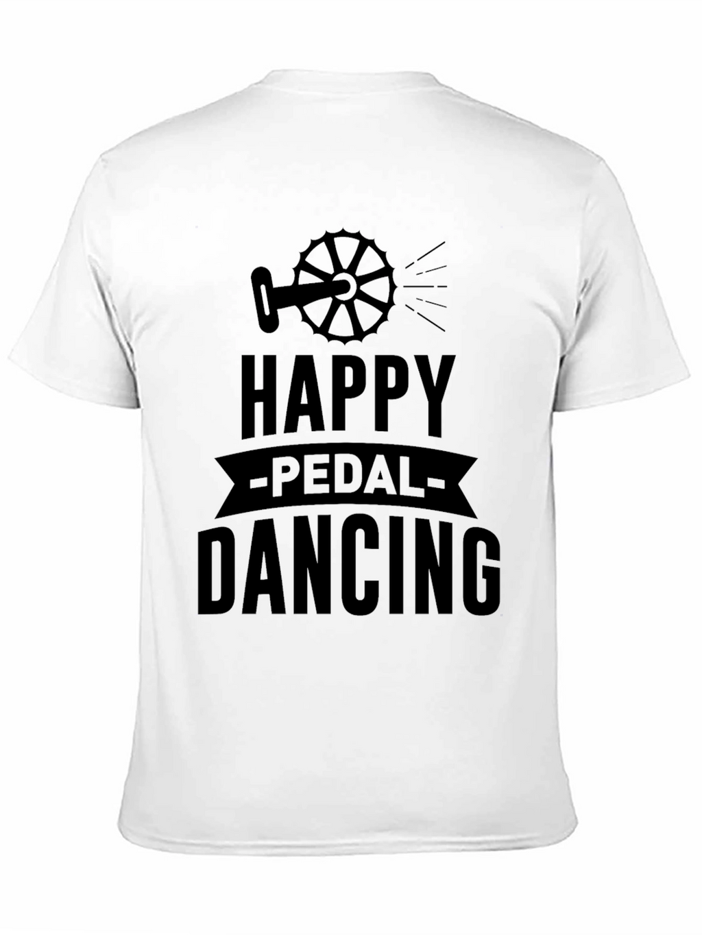 Happy Pedal Dancing Graphic Tee - Black