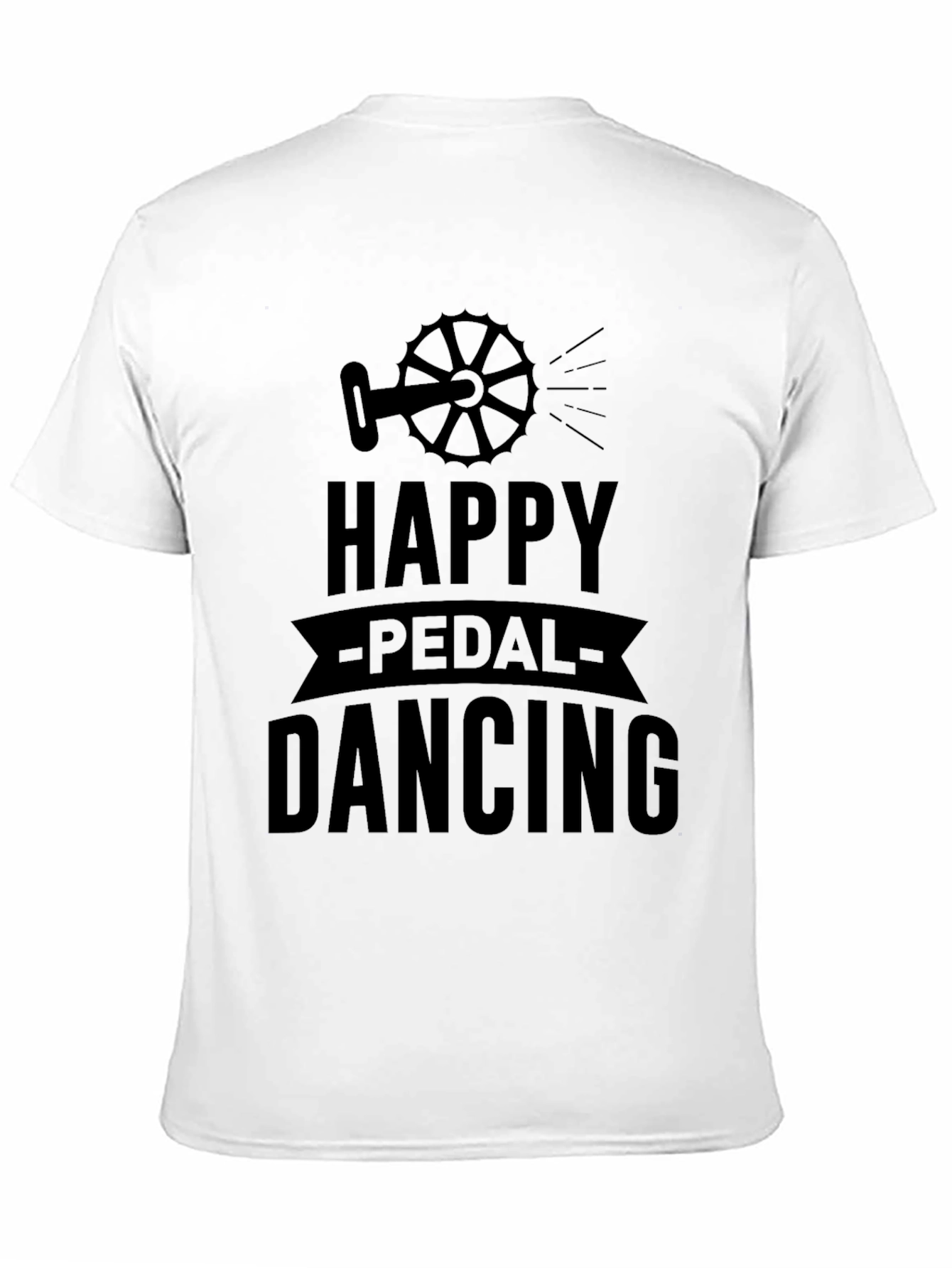 Happy Pedal Dancing Graphic Tee - Black