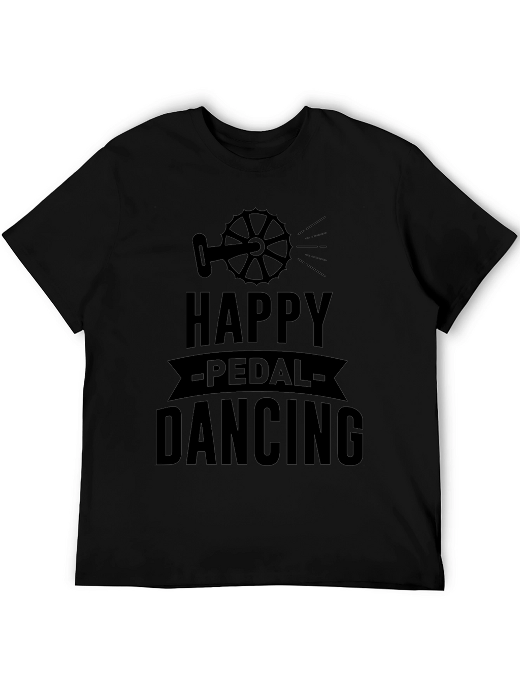 Happy Pedal Dancing Graphic Tee - Black