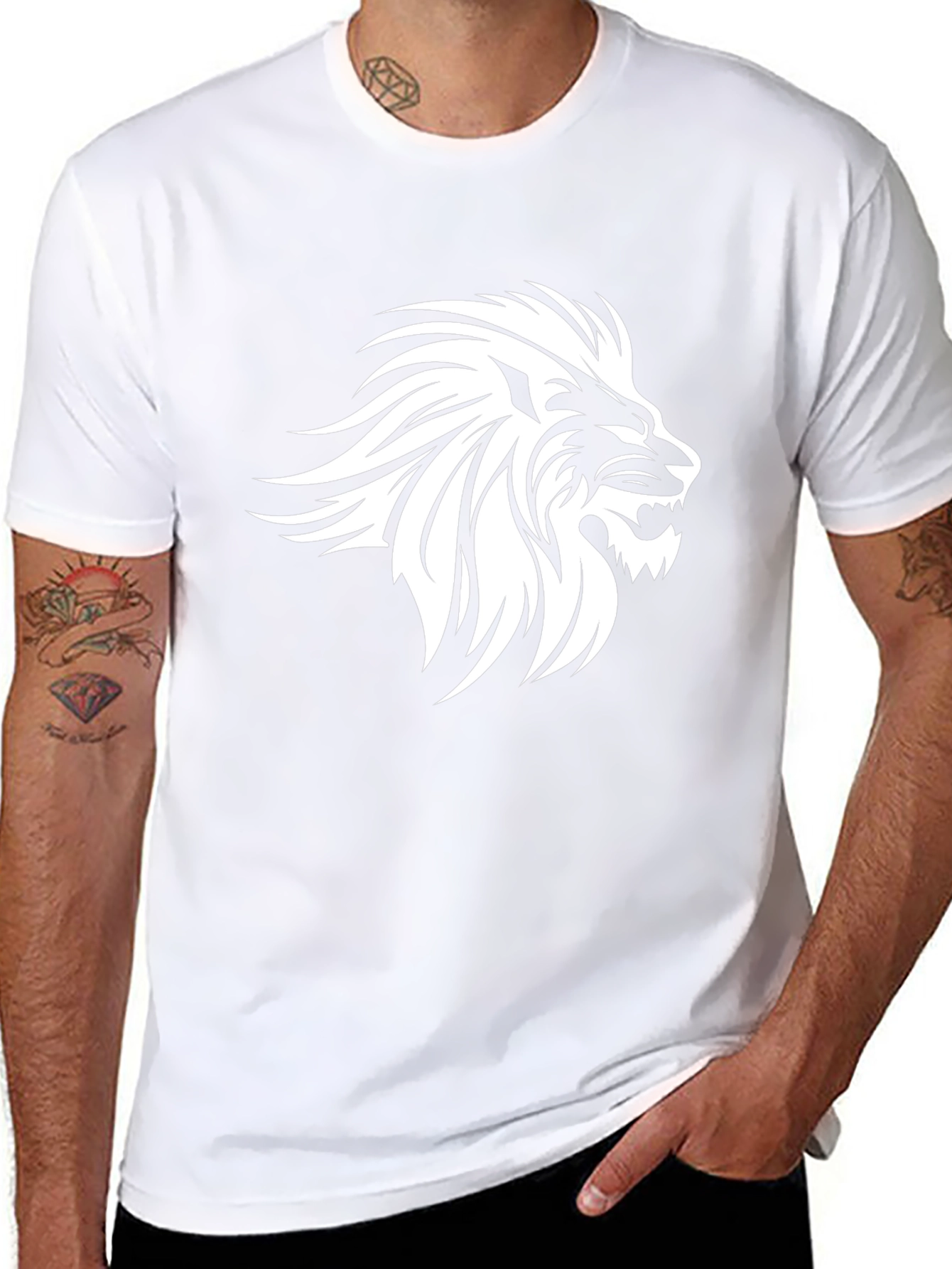 Lion Graphic Black T-Shirt