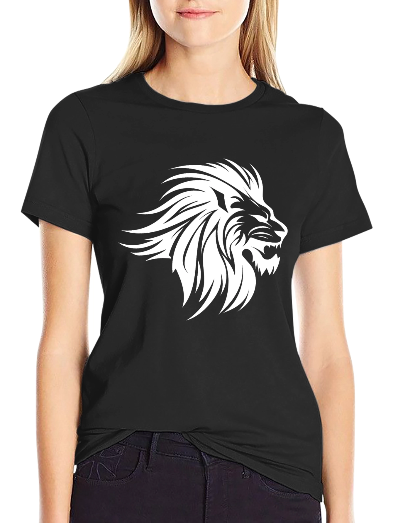 Lion Graphic Black T-Shirt