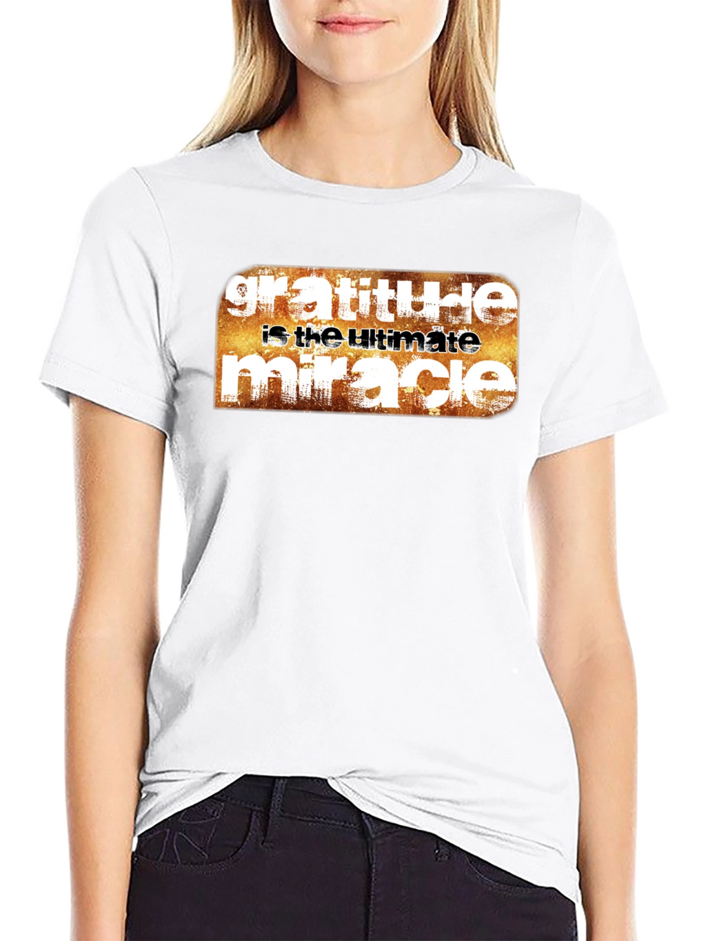Gratitude Ultimate Miracle Graphic Tee - Black