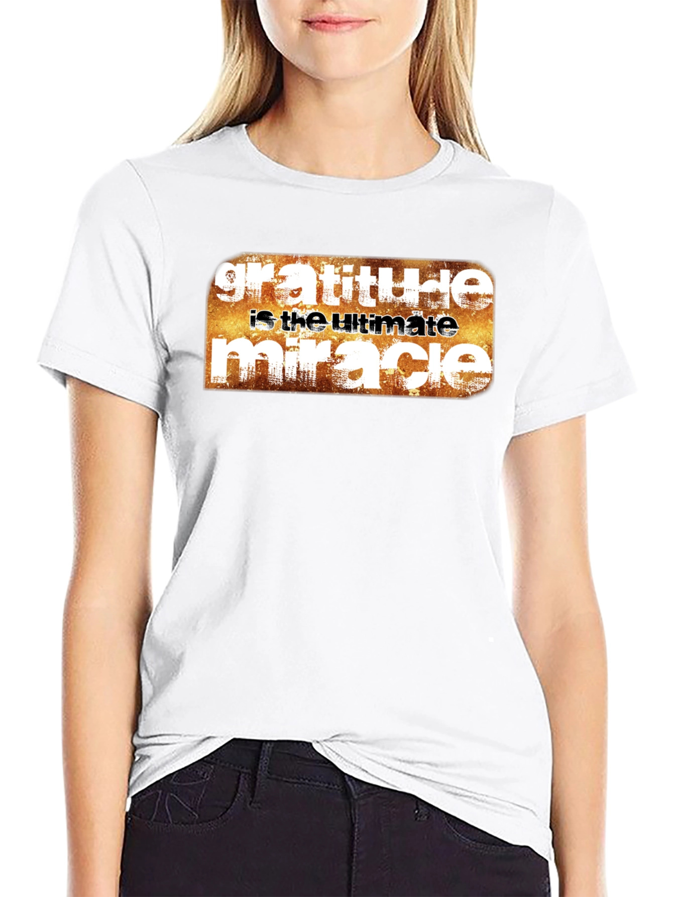 Gratitude Ultimate Miracle Graphic Tee - Black