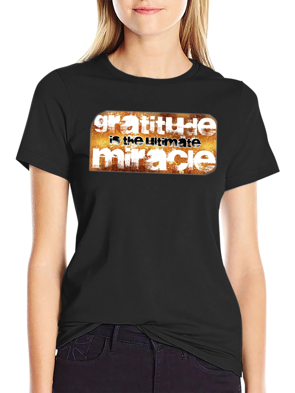 Gratitude Ultimate Miracle Graphic Tee - Black