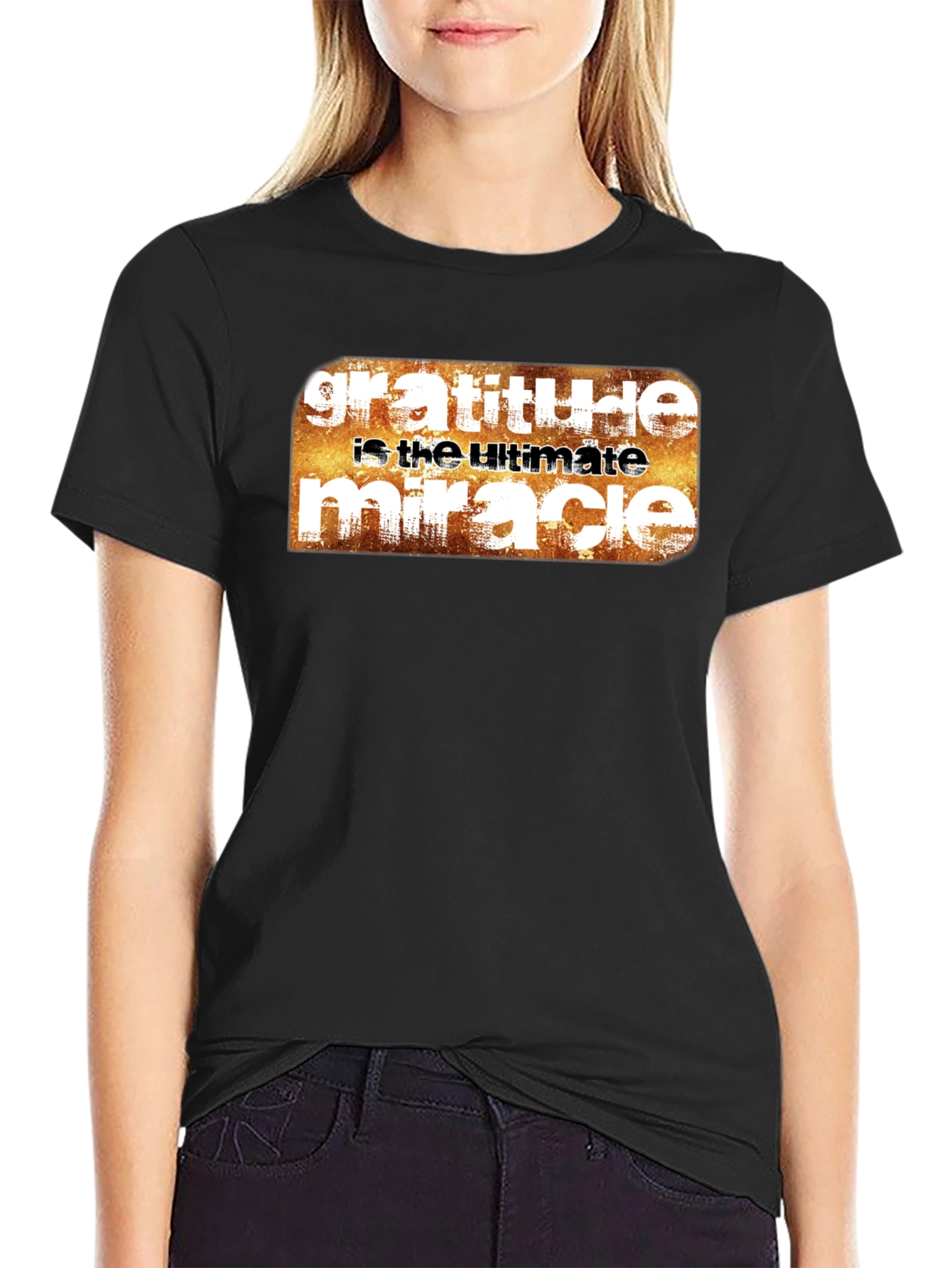Gratitude Ultimate Miracle Graphic Tee - Black