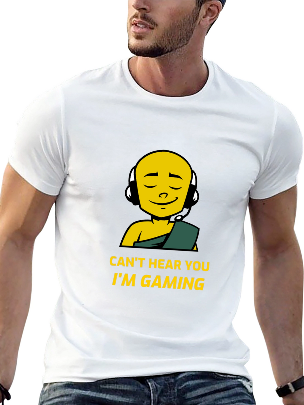 Cant Hear You Im Gaming Black T-Shirt