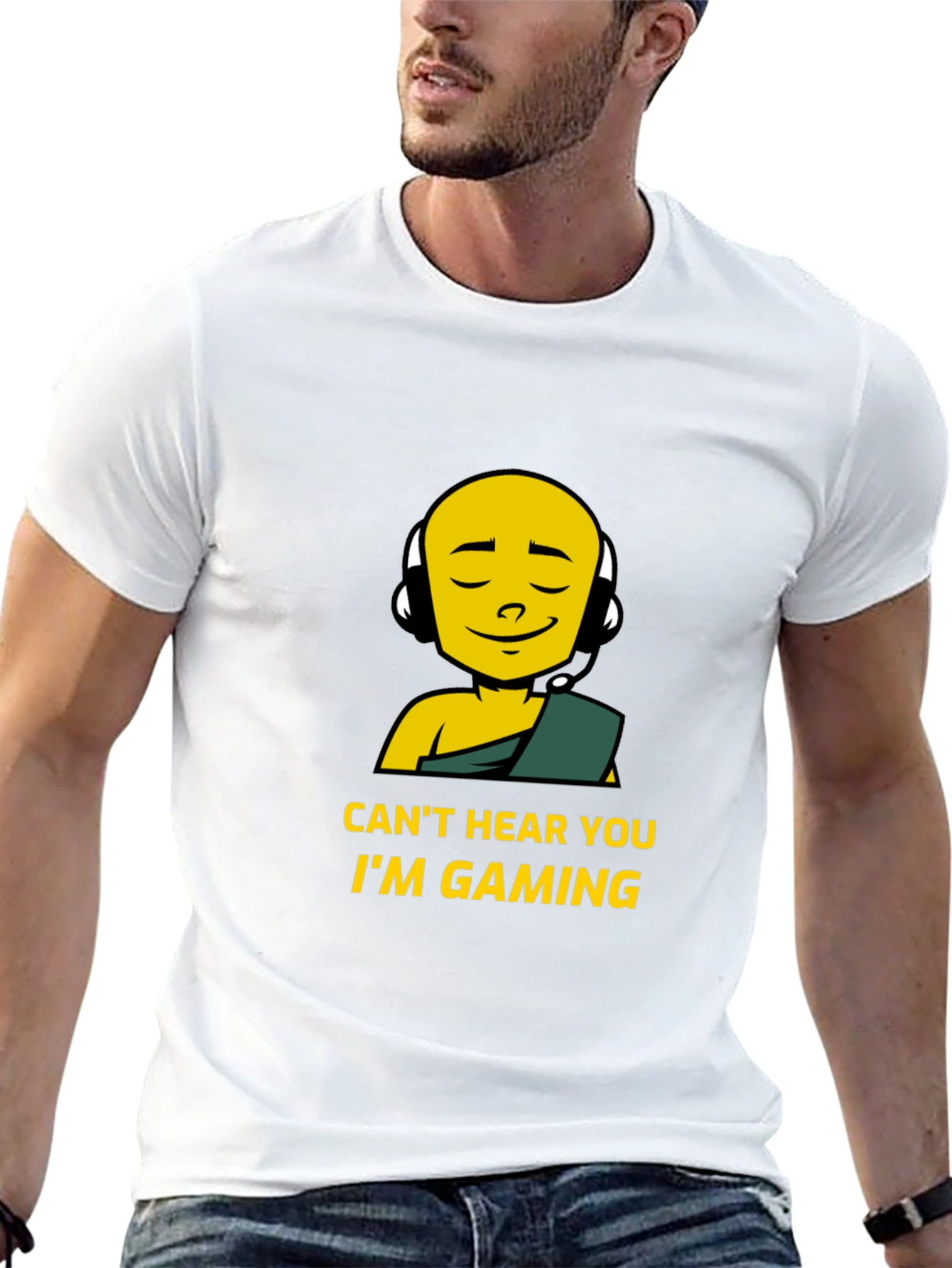Cant Hear You Im Gaming Black T-Shirt