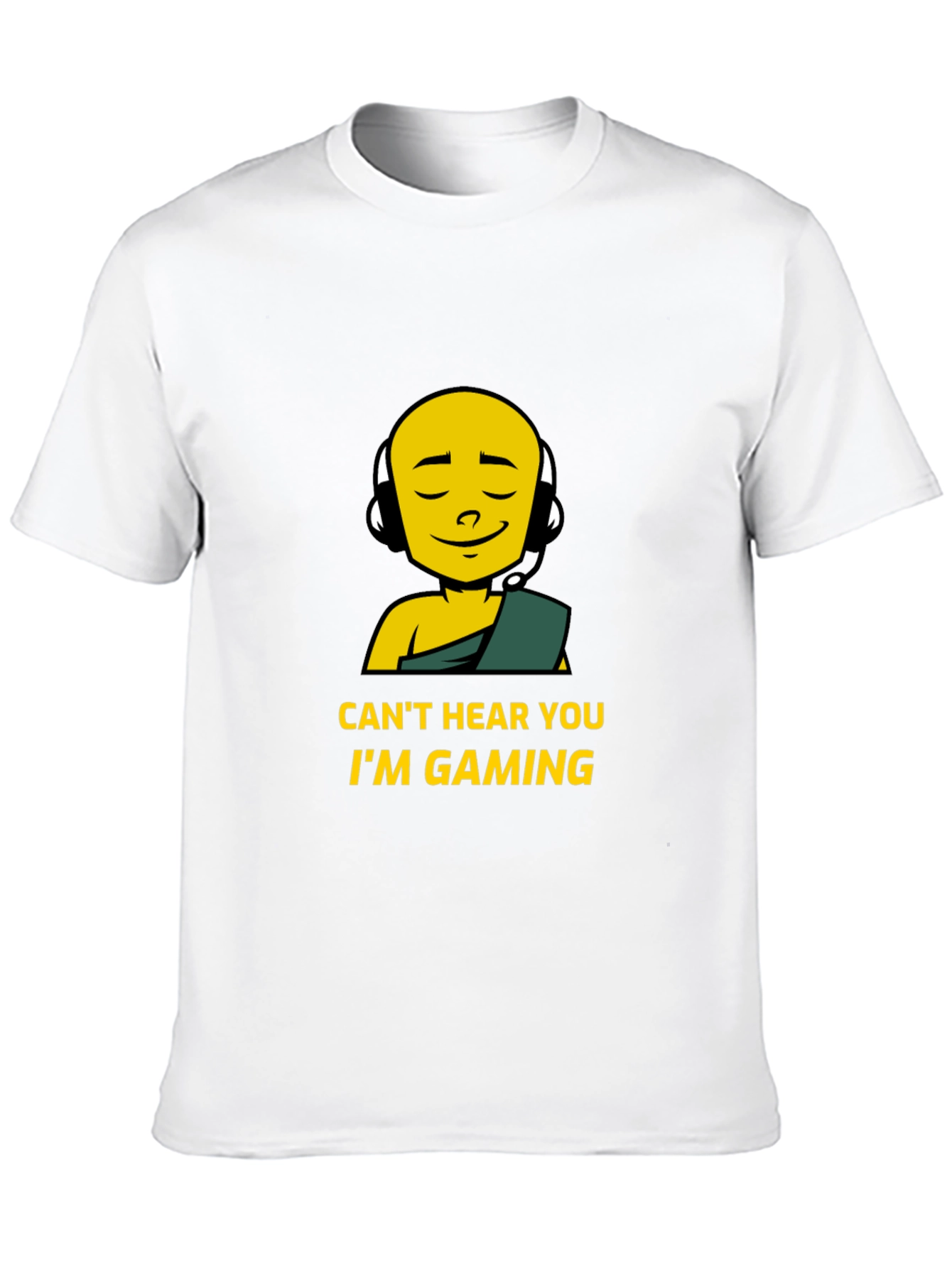 Cant Hear You Im Gaming Black T-Shirt
