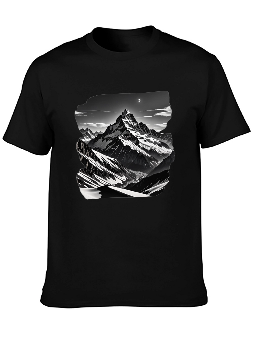 Mountain Graphic Black T-Shirt