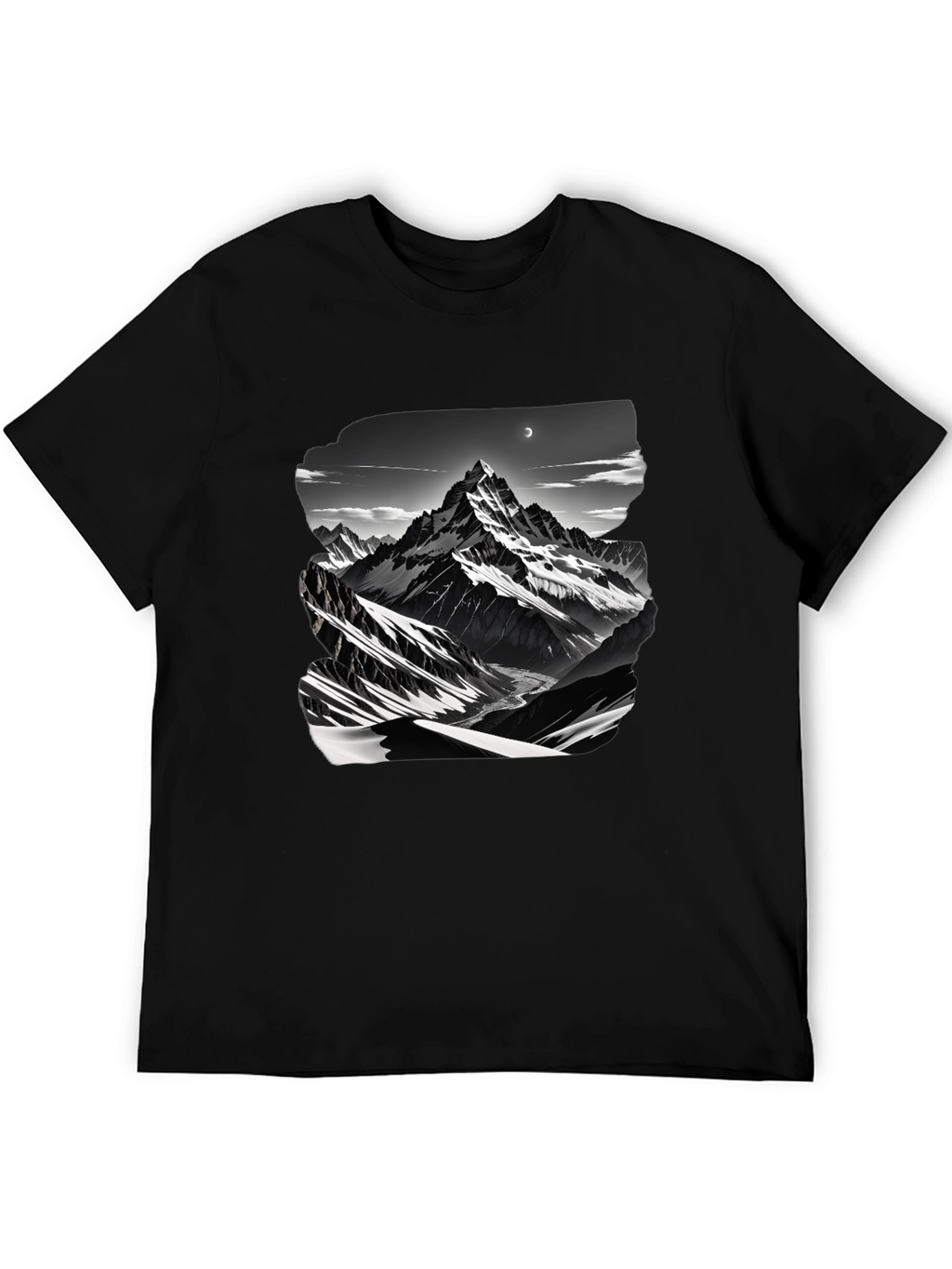 Mountain Graphic Black T-Shirt