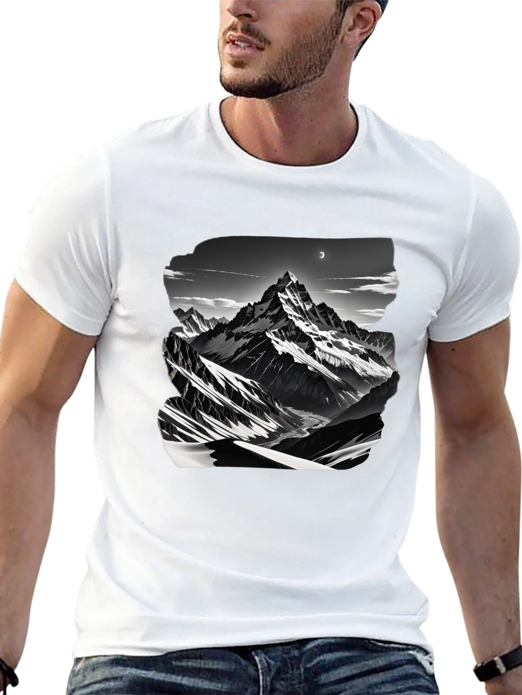 Mountain Graphic Black T-Shirt