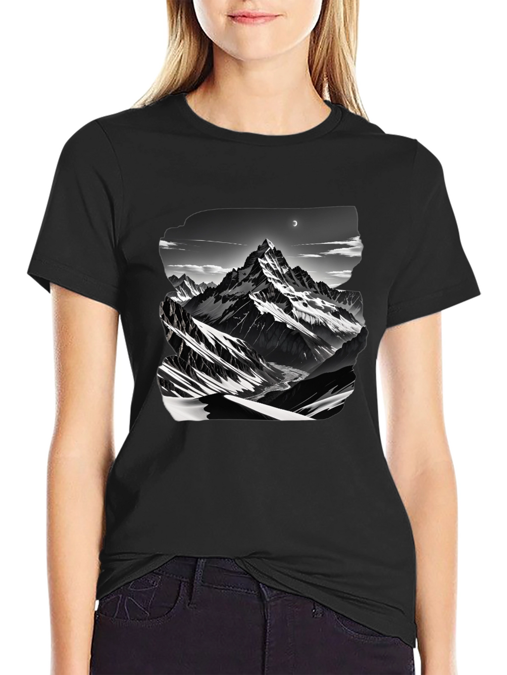 Mountain Graphic Black T-Shirt