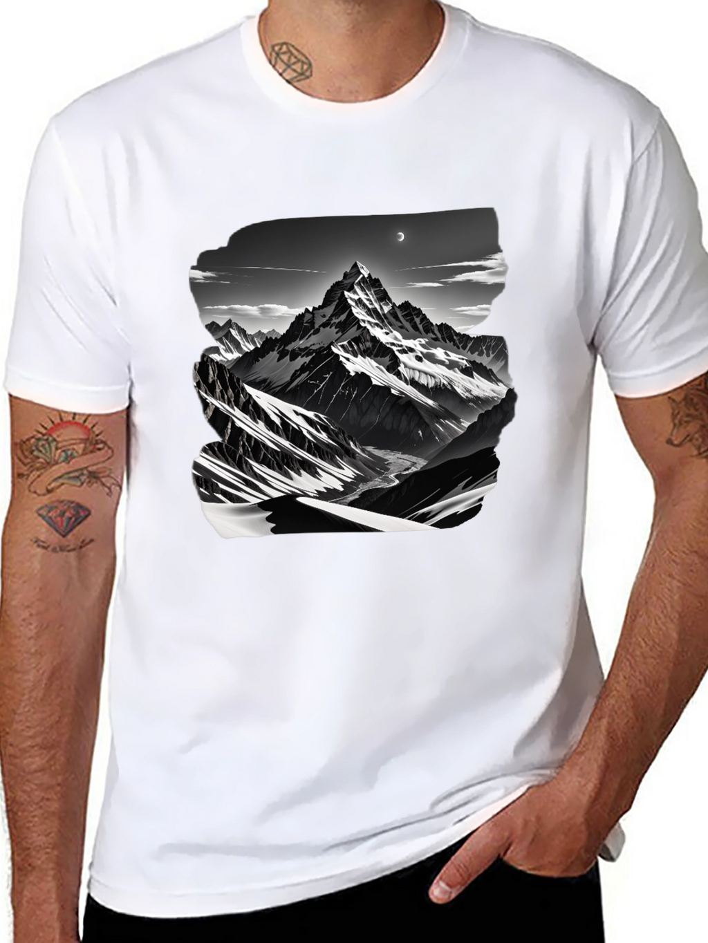 Mountain Graphic Black T-Shirt