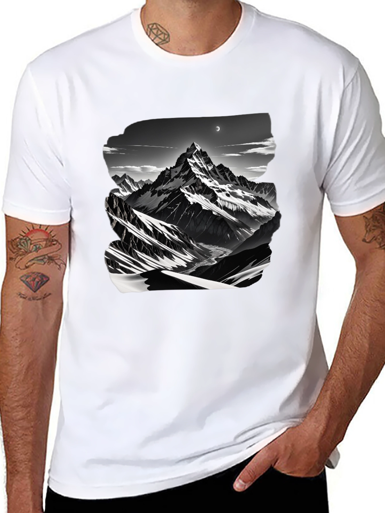Mountain Graphic Black T-Shirt