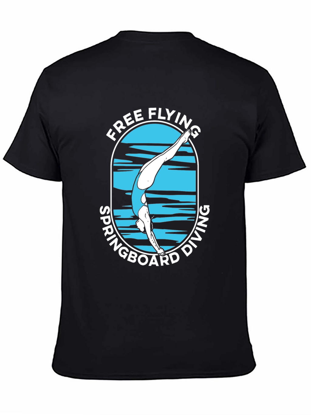 Free Flying Springboard Diving Graphic T-Shirt