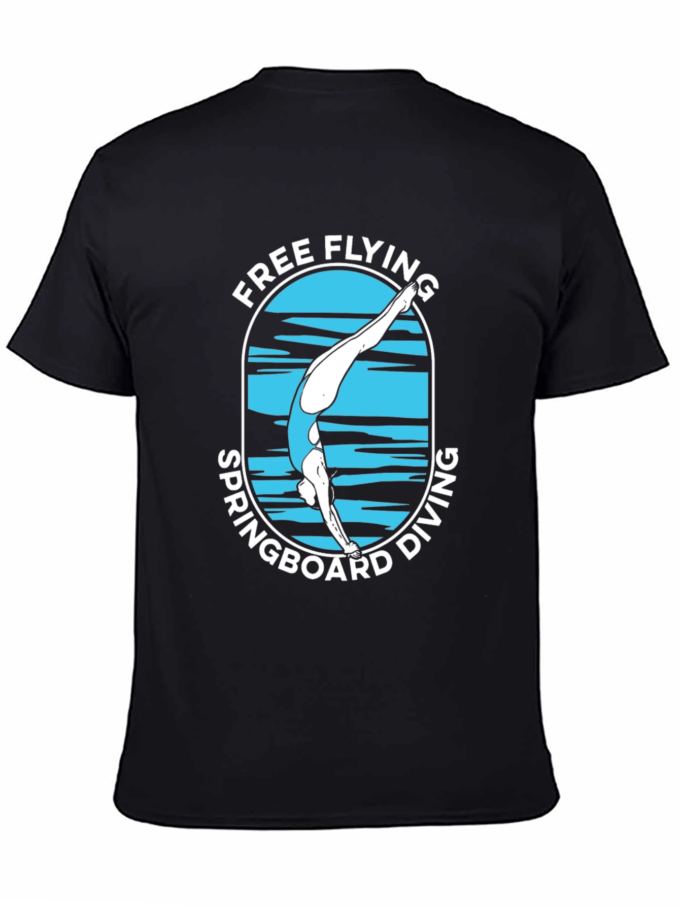 Free Flying Springboard Diving Graphic T-Shirt