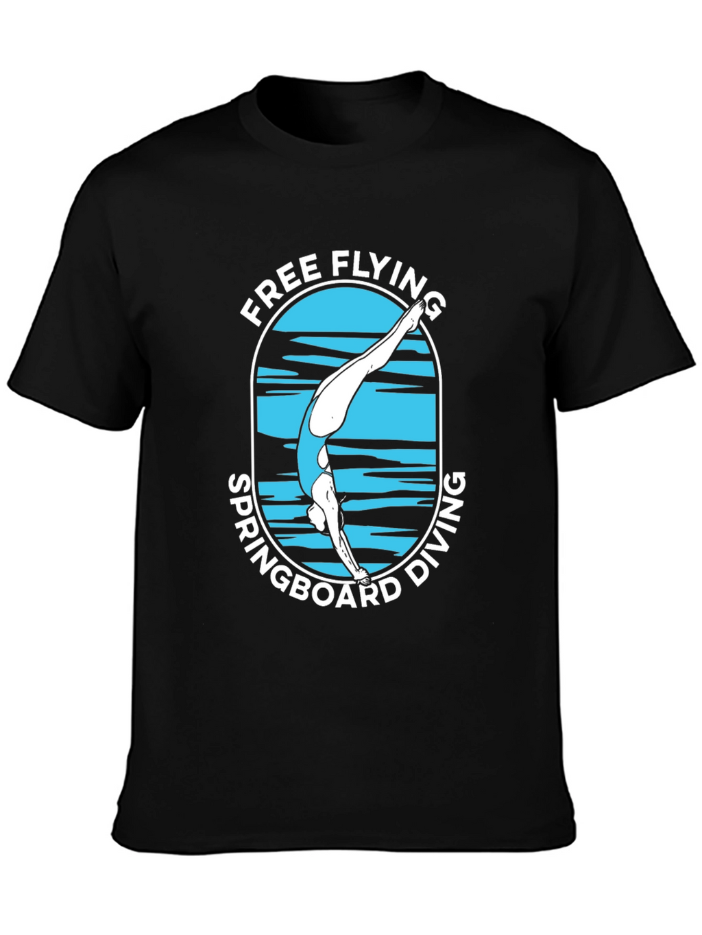 Free Flying Springboard Diving Graphic T-Shirt