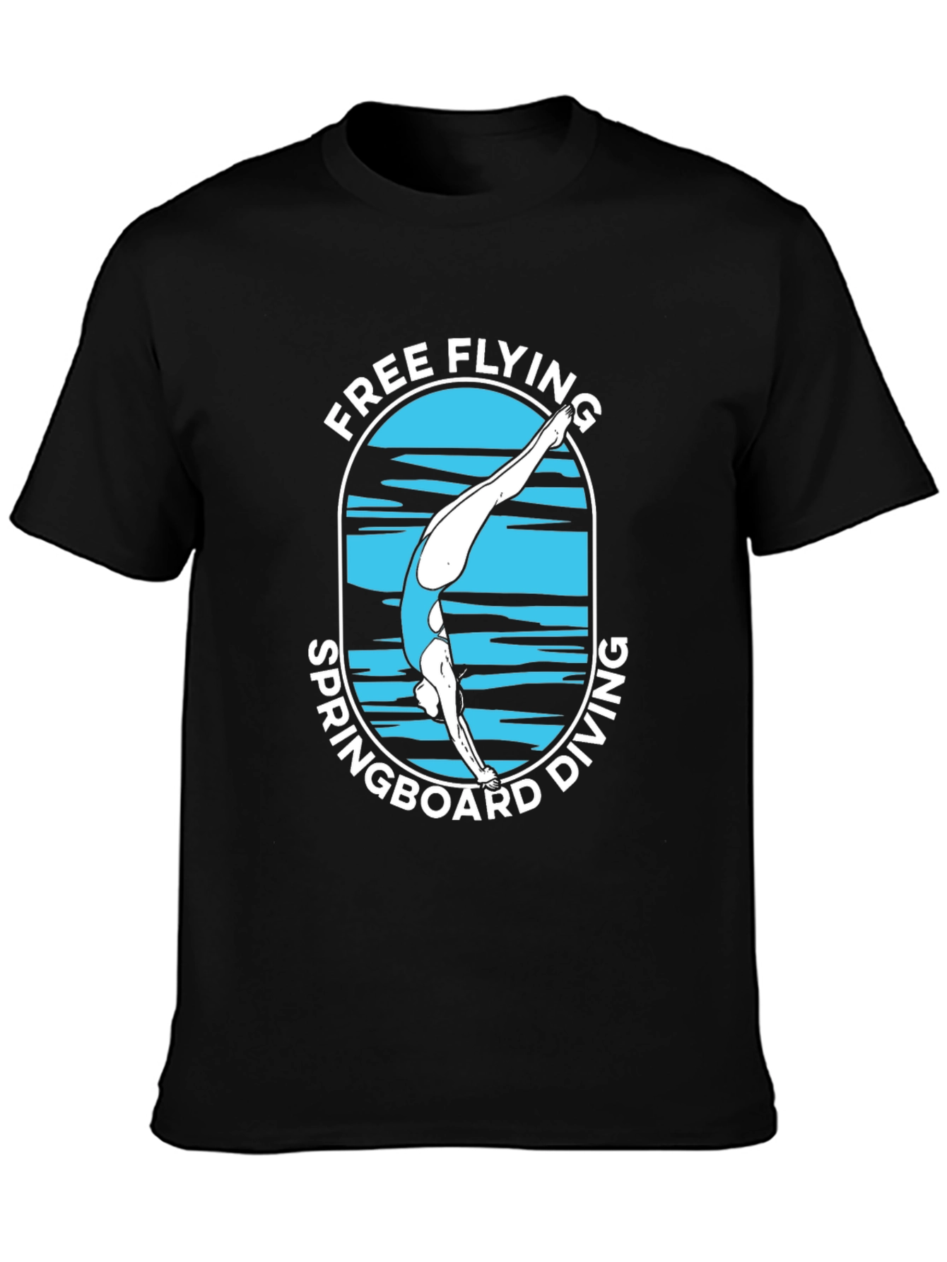 Free Flying Springboard Diving Graphic T-Shirt