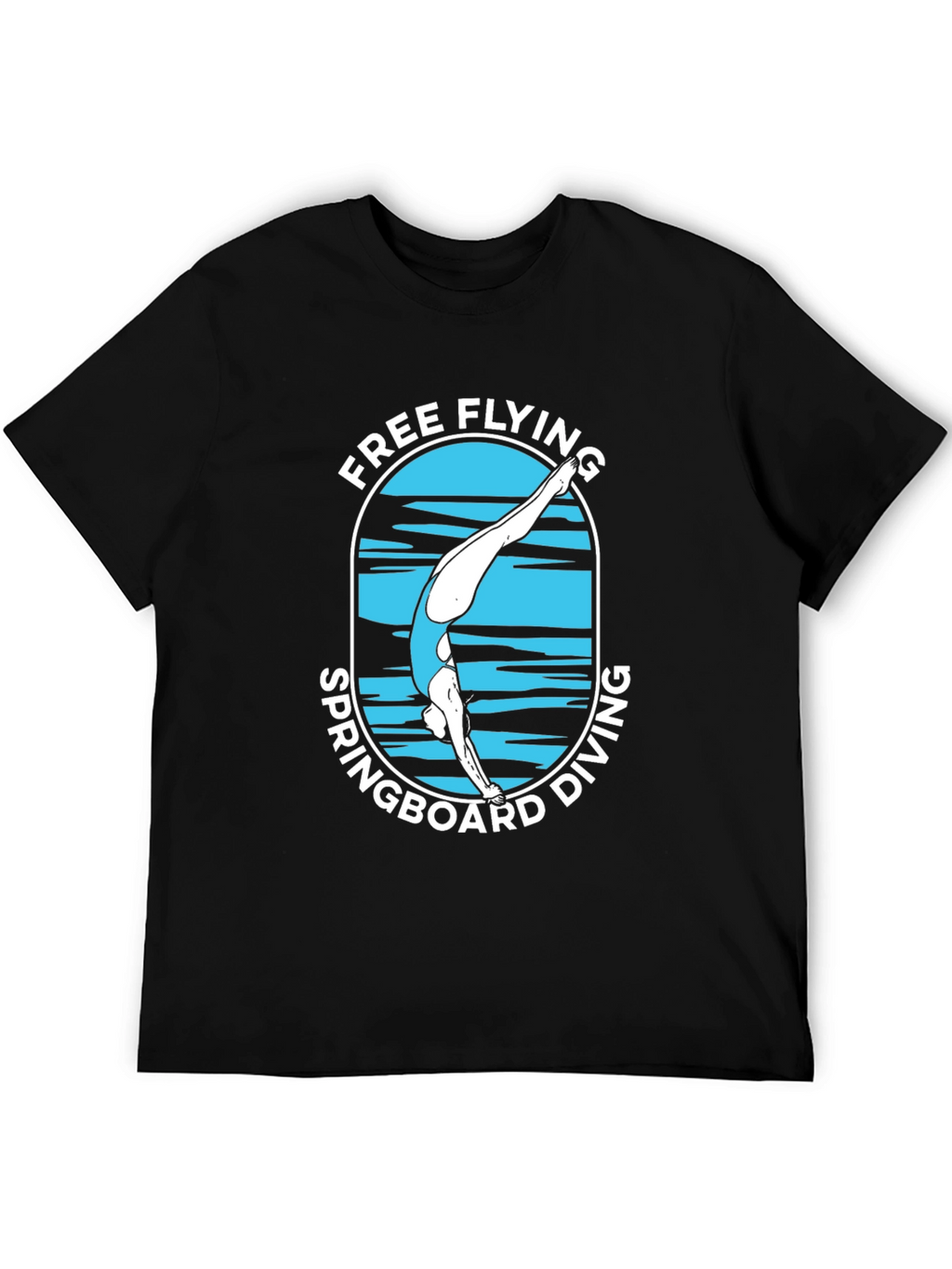 Free Flying Springboard Diving Graphic T-Shirt