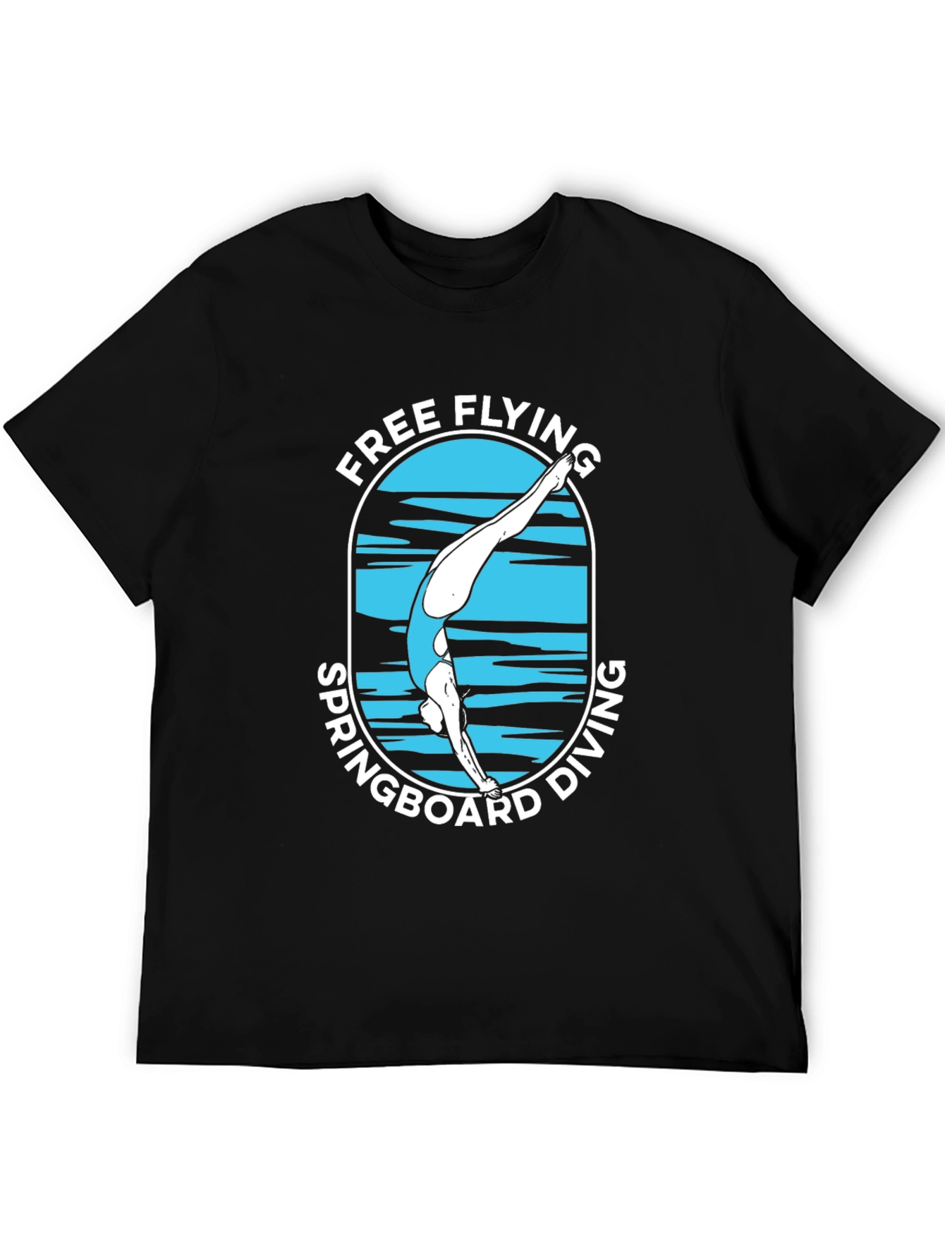 Free Flying Springboard Diving Graphic T-Shirt