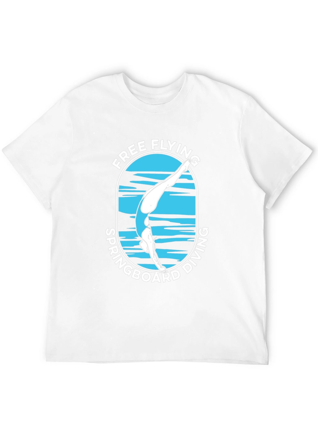 Free Flying Springboard Diving Graphic T-Shirt