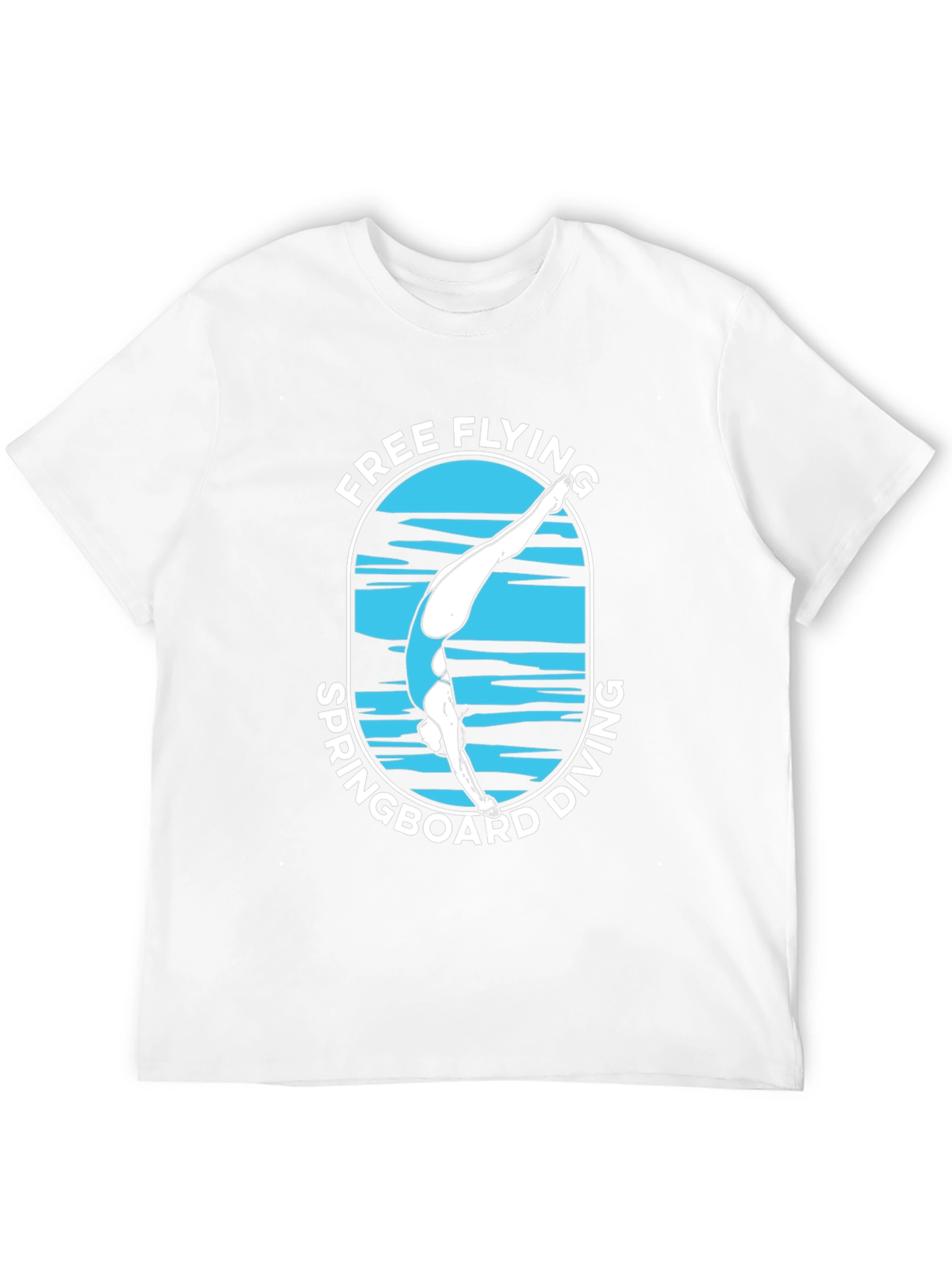 Free Flying Springboard Diving Graphic T-Shirt