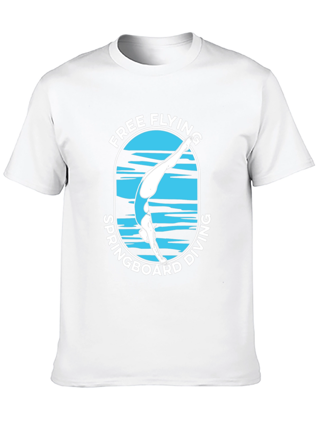 Free Flying Springboard Diving Graphic T-Shirt