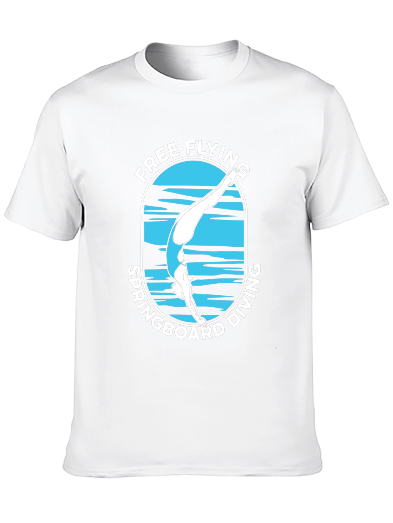 Free Flying Springboard Diving Graphic T-Shirt