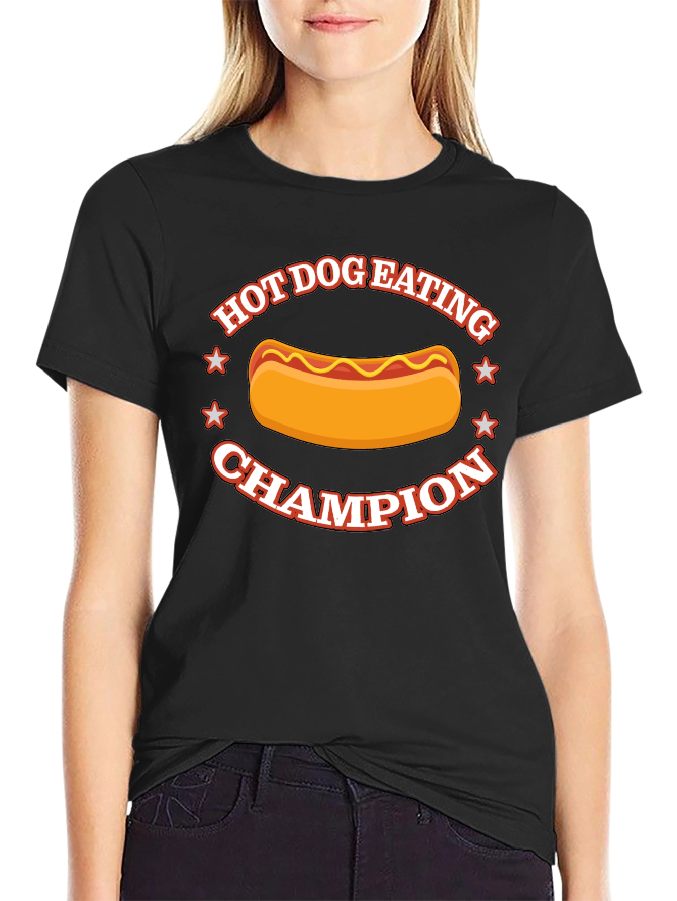 Hot Dog Eating Champion Graphic Tee