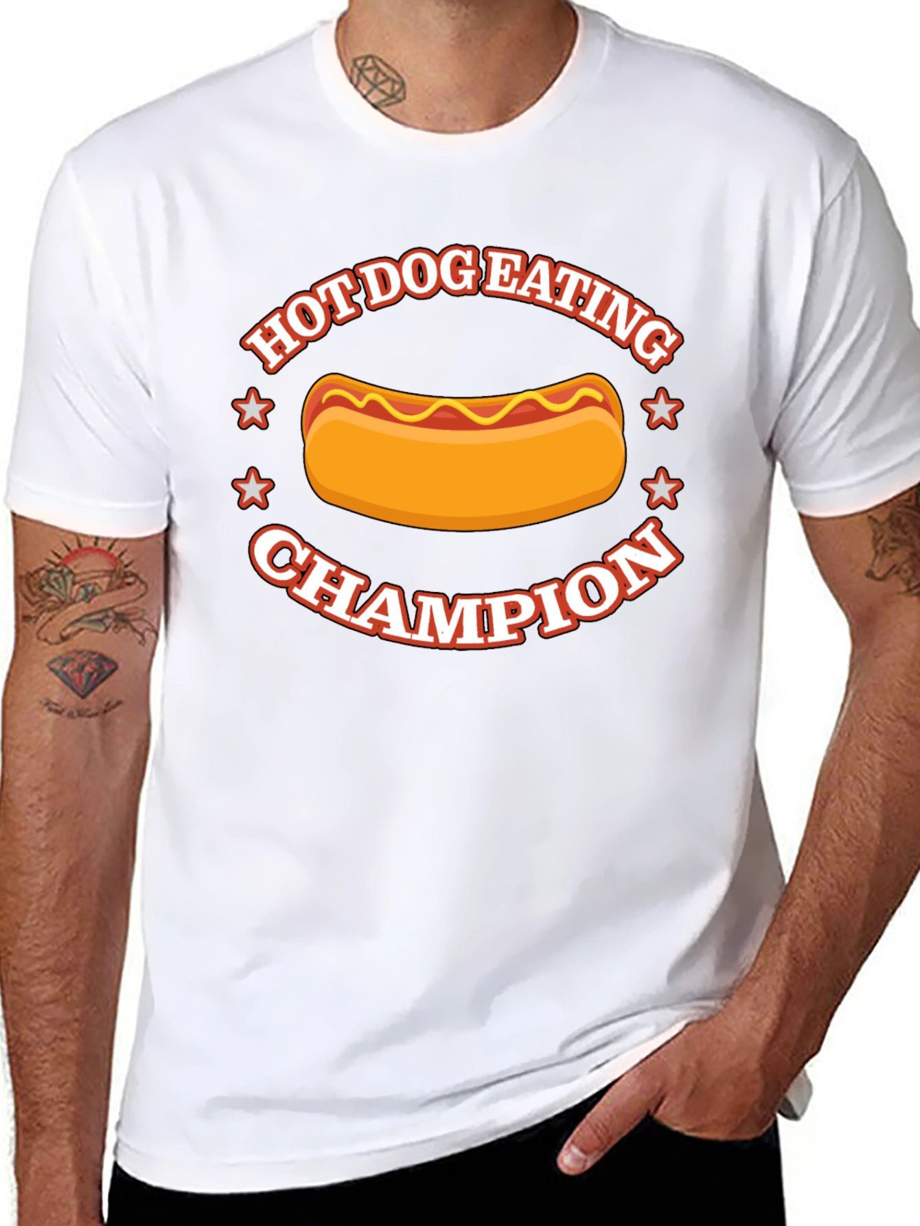 Hot Dog Eating Champion Graphic Tee