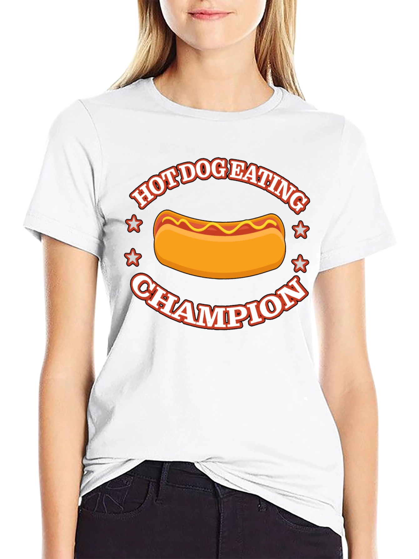 Hot Dog Eating Champion Graphic Tee