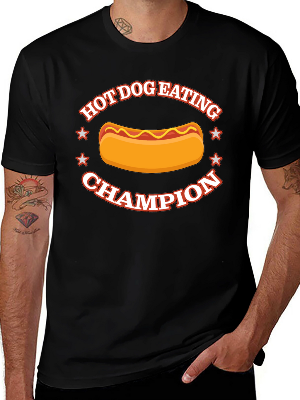 Hot Dog Eating Champion Graphic Tee