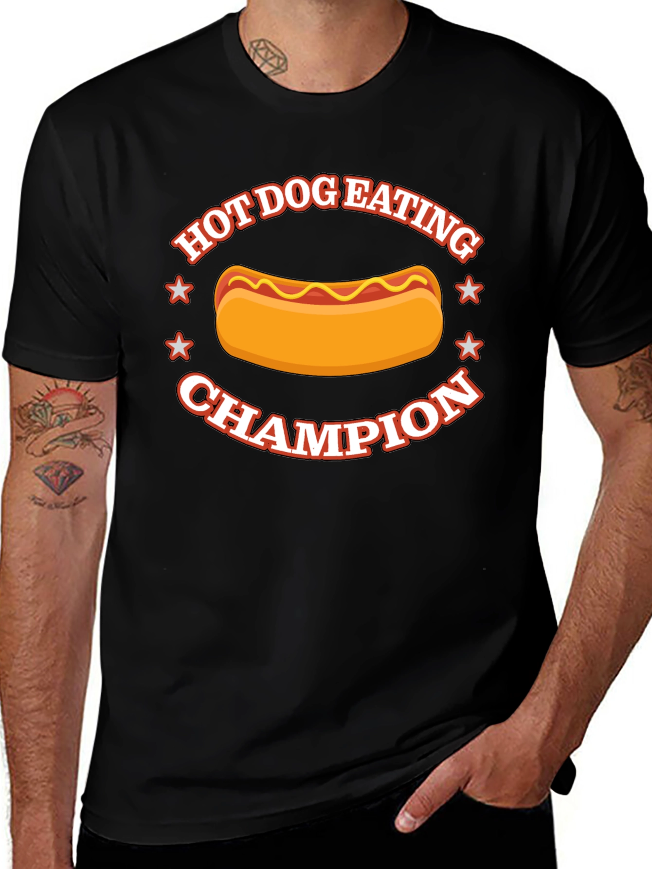 Hot Dog Eating Champion Graphic Tee