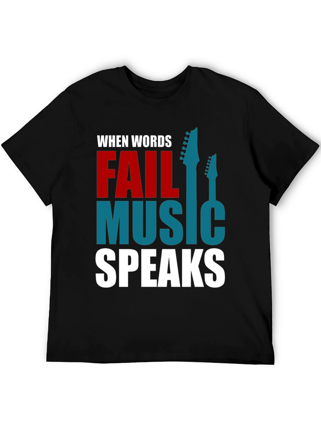 Music Speaks Graphic T-Shirt - Black
