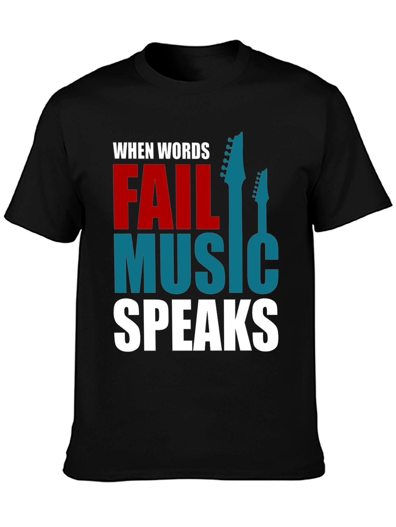 Music Speaks Graphic T-Shirt - Black