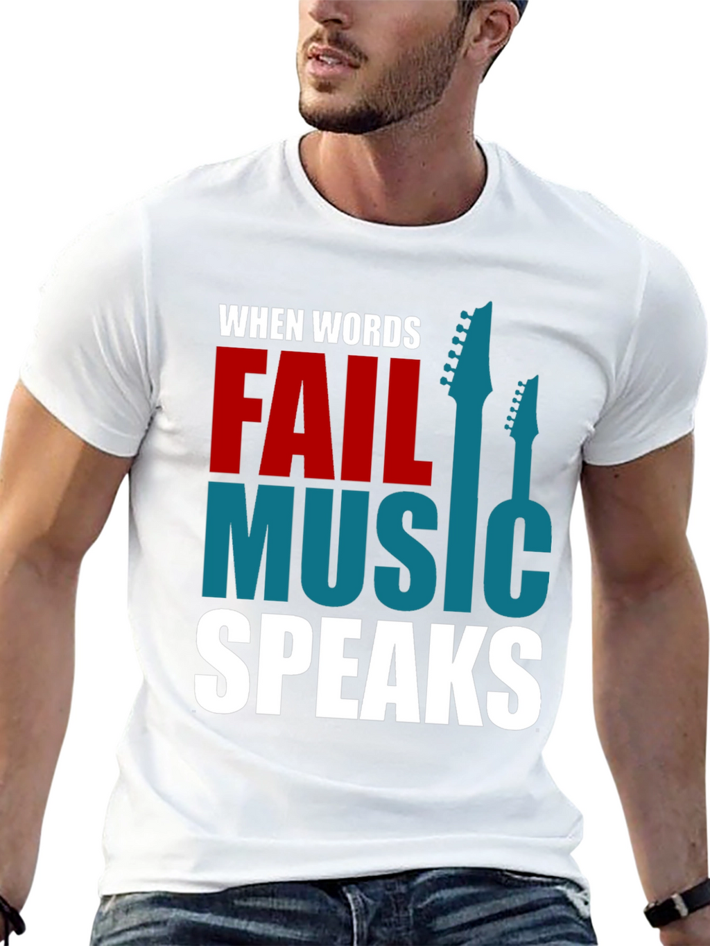 Music Speaks Graphic T-Shirt - Black