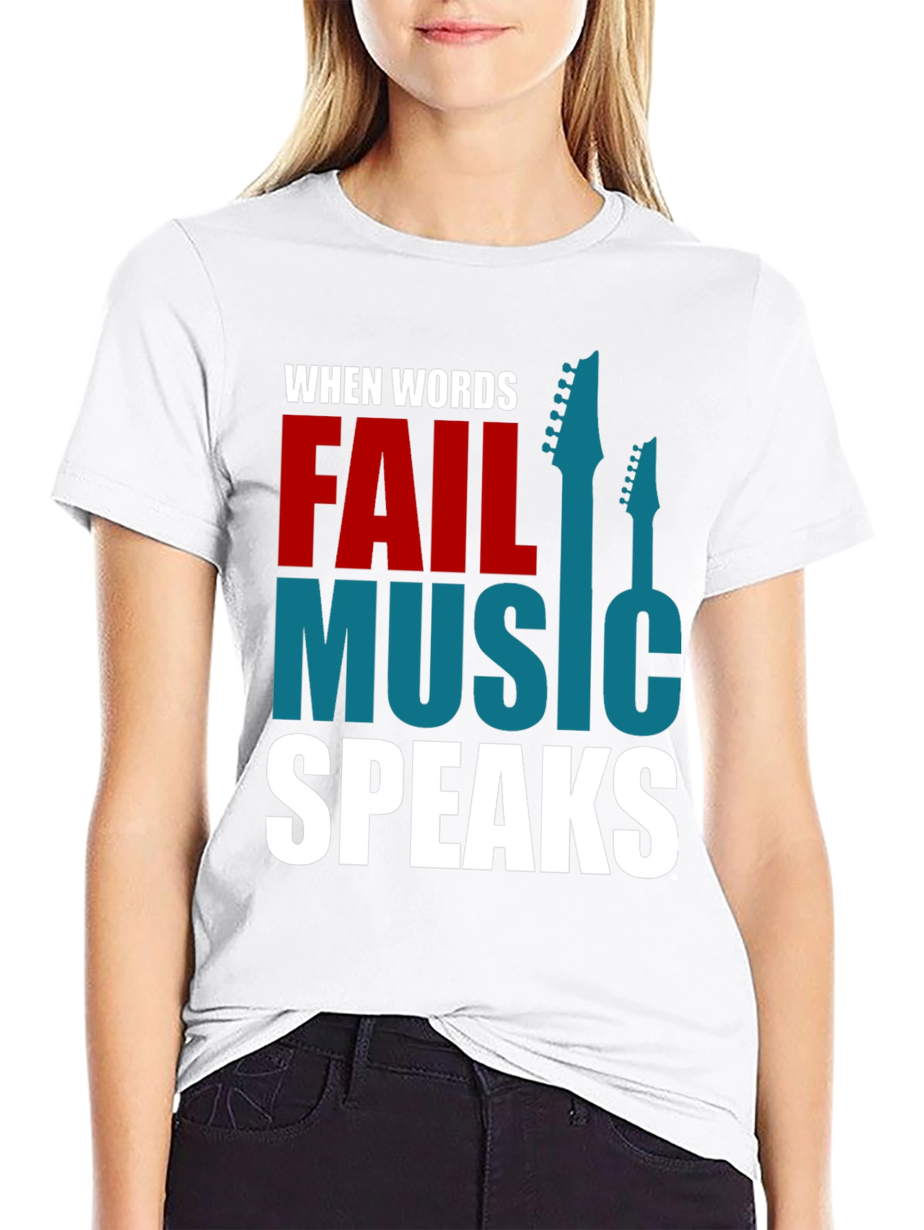 Music Speaks Graphic T-Shirt - Black