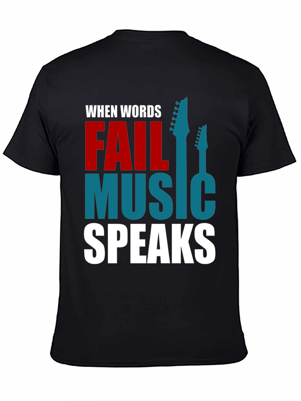 Music Speaks Graphic T-Shirt - Black