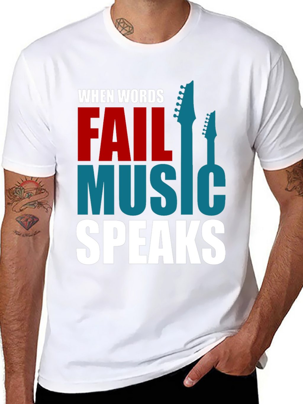 Music Speaks Graphic T-Shirt - Black
