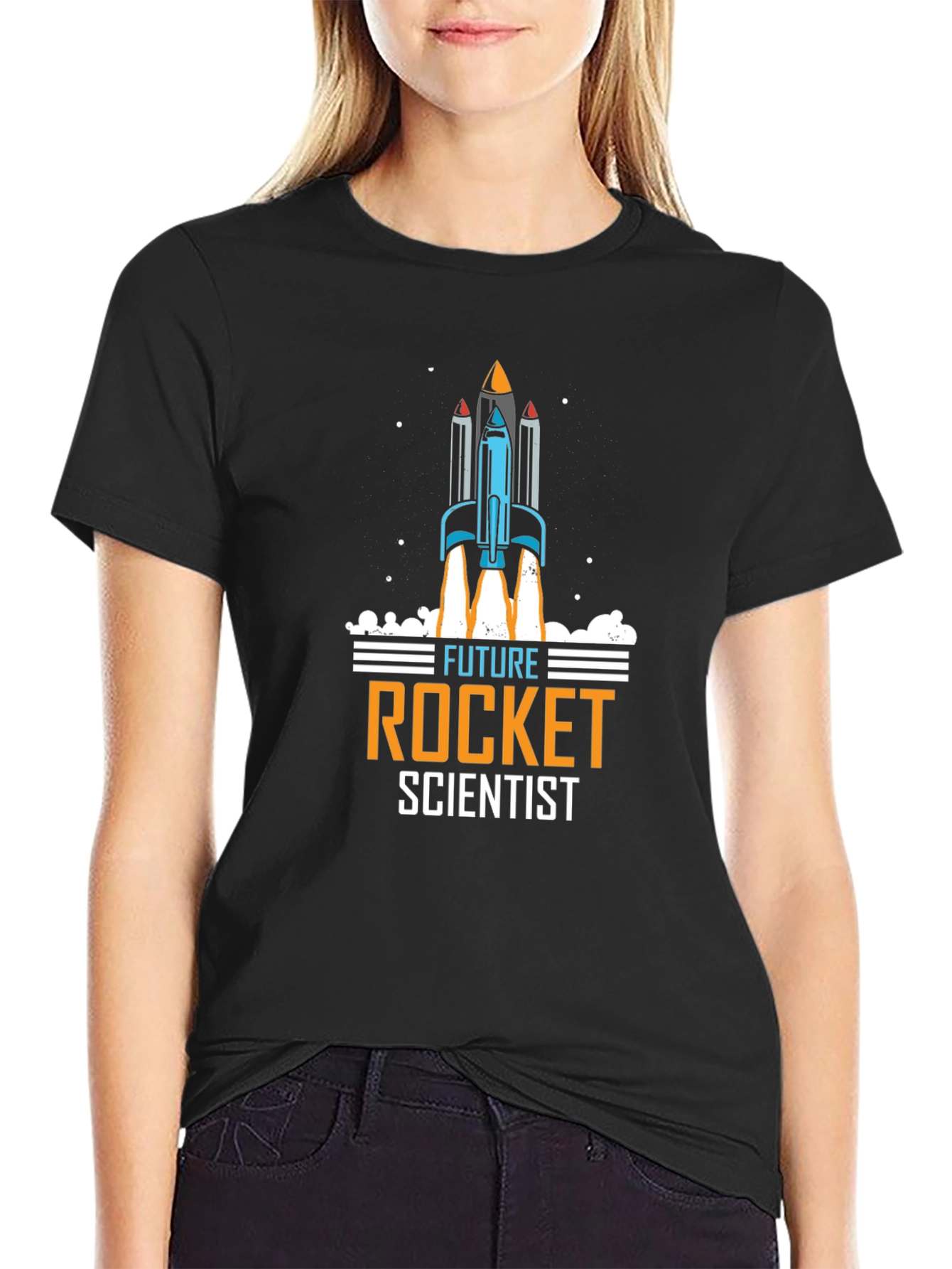 Future Rocket Scientist Graphic T-Shirt - Black